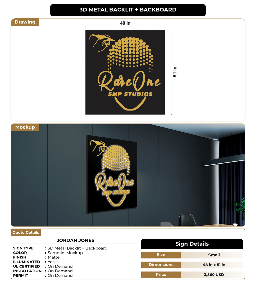 CUSTOM MOCKUP SIGN FOR Jordan Jones