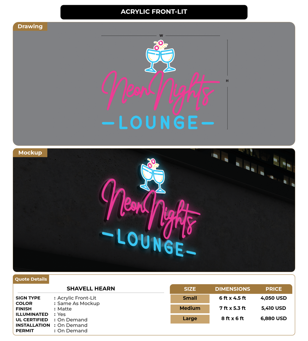 CUSTOM MOCKUP SIGN FOR Shavell Hearn