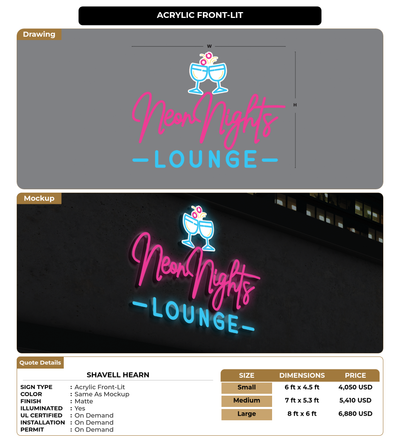 CUSTOM MOCKUP SIGN FOR Shavell Hearn