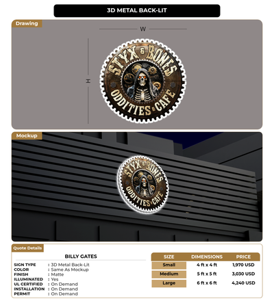 CUSTOM MOCKUP SIGN FOR Billy Gates