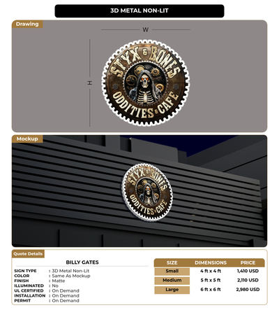 CUSTOM MOCKUP SIGN FOR Billy Gates