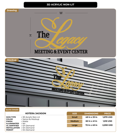 CUSTOM MOCKUP SIGN FOR Kotera Jackson