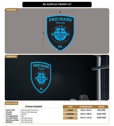 CUSTOM MOCKUP SIGN FOR Ethan Parker