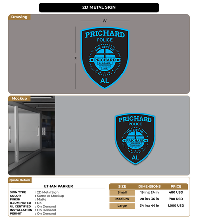 CUSTOM MOCKUP SIGN FOR Ethan Parker