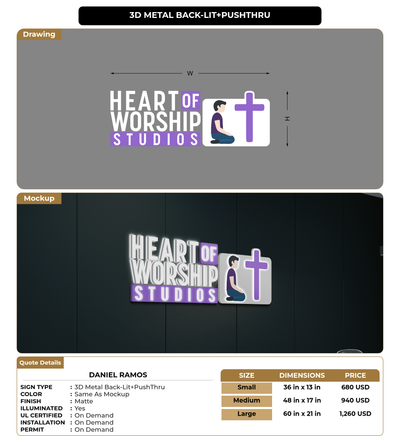 CUSTOM MOCKUP SIGN FOR Daniel Ramos