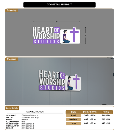 CUSTOM MOCKUP SIGN FOR Daniel Ramos