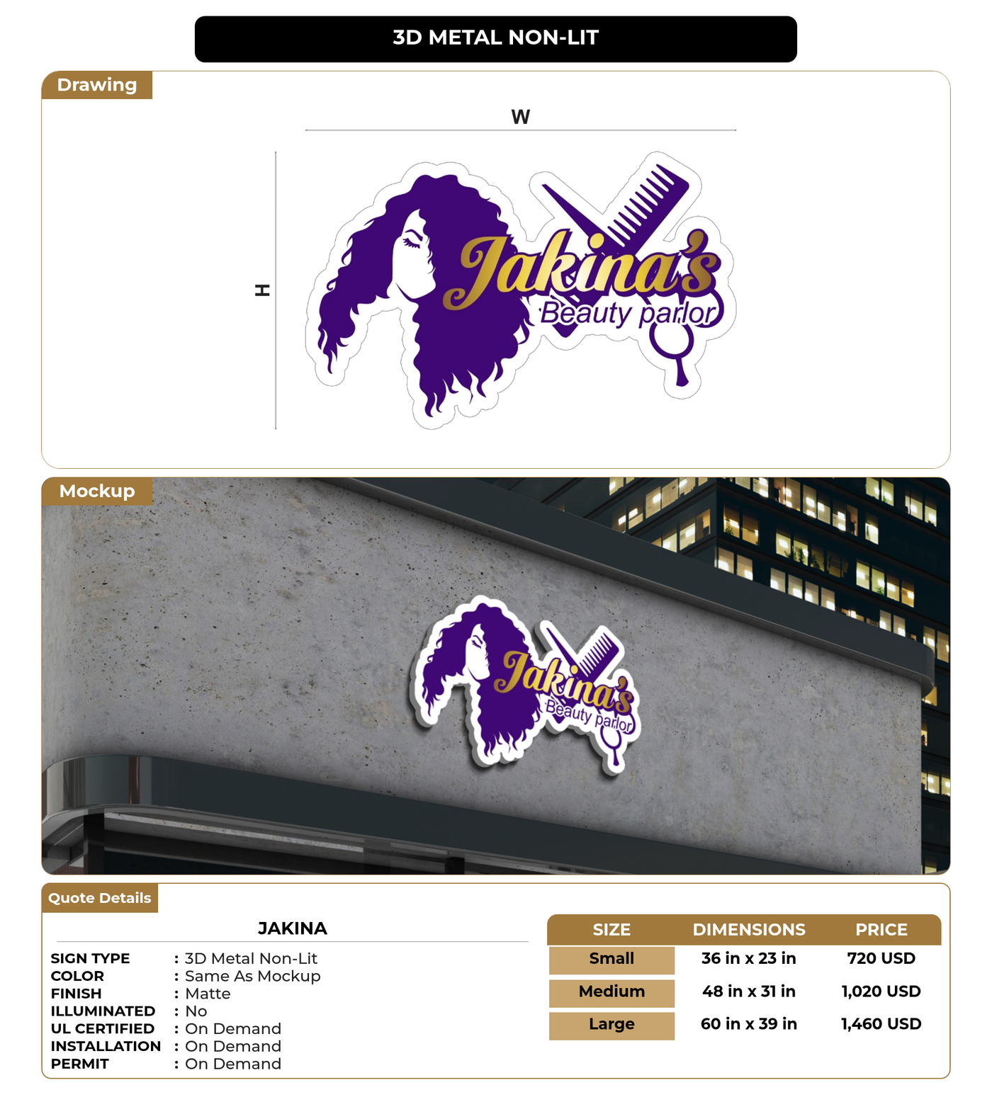 CUSTOM MOCKUP SIGN FOR Jakina