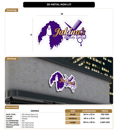 CUSTOM MOCKUP SIGN FOR Jakina