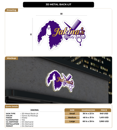 CUSTOM MOCKUP SIGN FOR Jakina