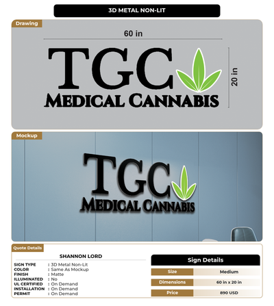 CUSTOM MOCKUP SIGN FOR Shannon Lord