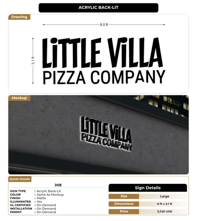 CUSTOM MOCKUP SIGN FOR Joe