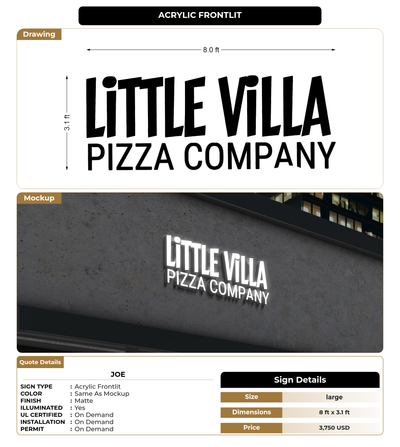 CUSTOM MOCKUP SIGN FOR Joe