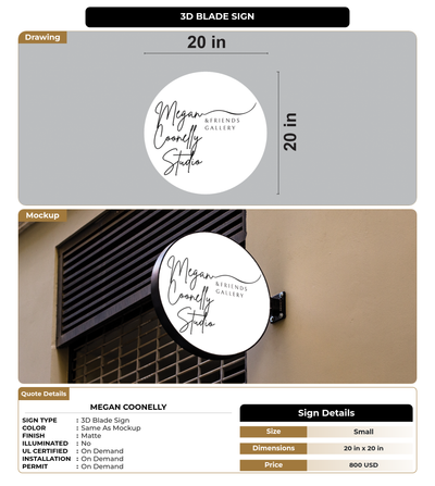 CUSTOM MOCKUP SIGN FOR Megan Coonelly