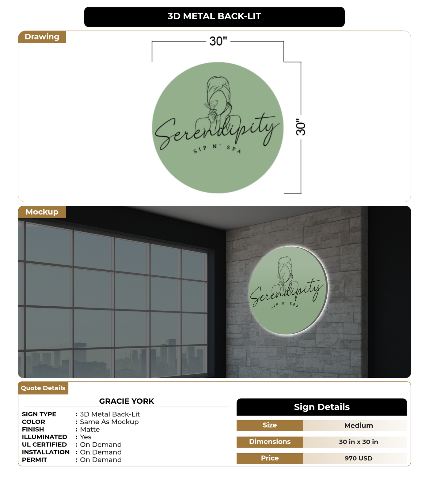 CUSTOM MOCKUP SIGN FOR Gracie York