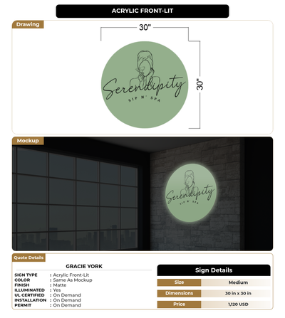 CUSTOM MOCKUP SIGN FOR Gracie York