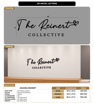 CUSTOM MOCKUP SIGN FOR Amanda Reinert