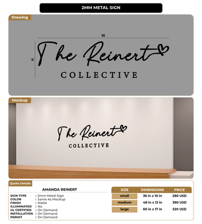 CUSTOM MOCKUP SIGN FOR Amanda Reinert