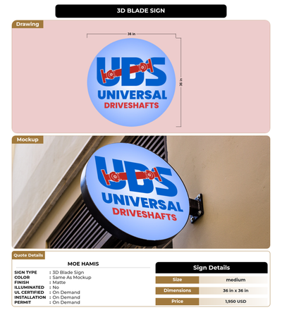 CUSTOM MOCKUP SIGN FOR Moe Hamis