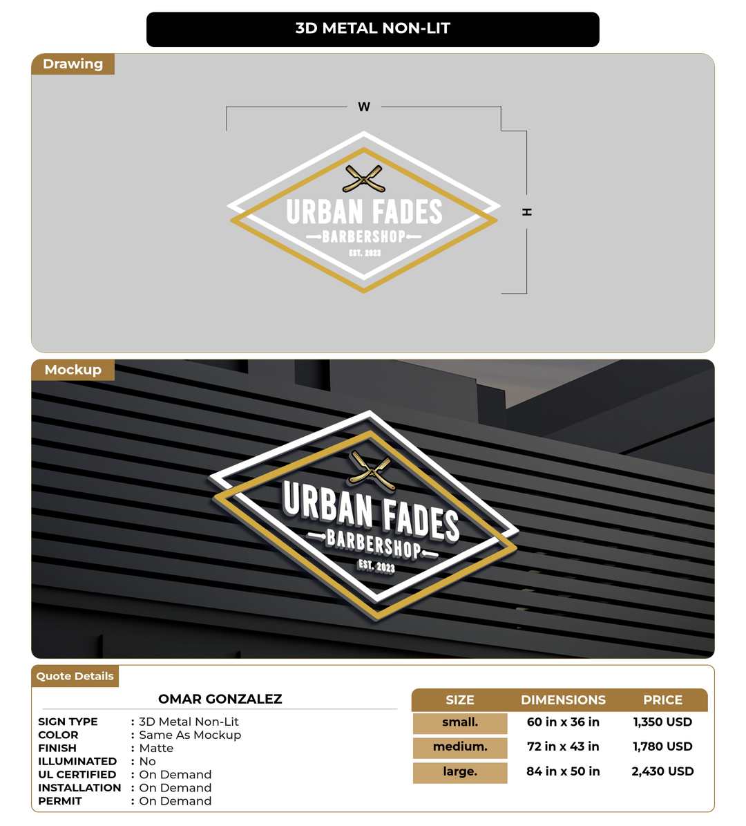 CUSTOM MOCKUP SIGN FOR Omar Gonzalez