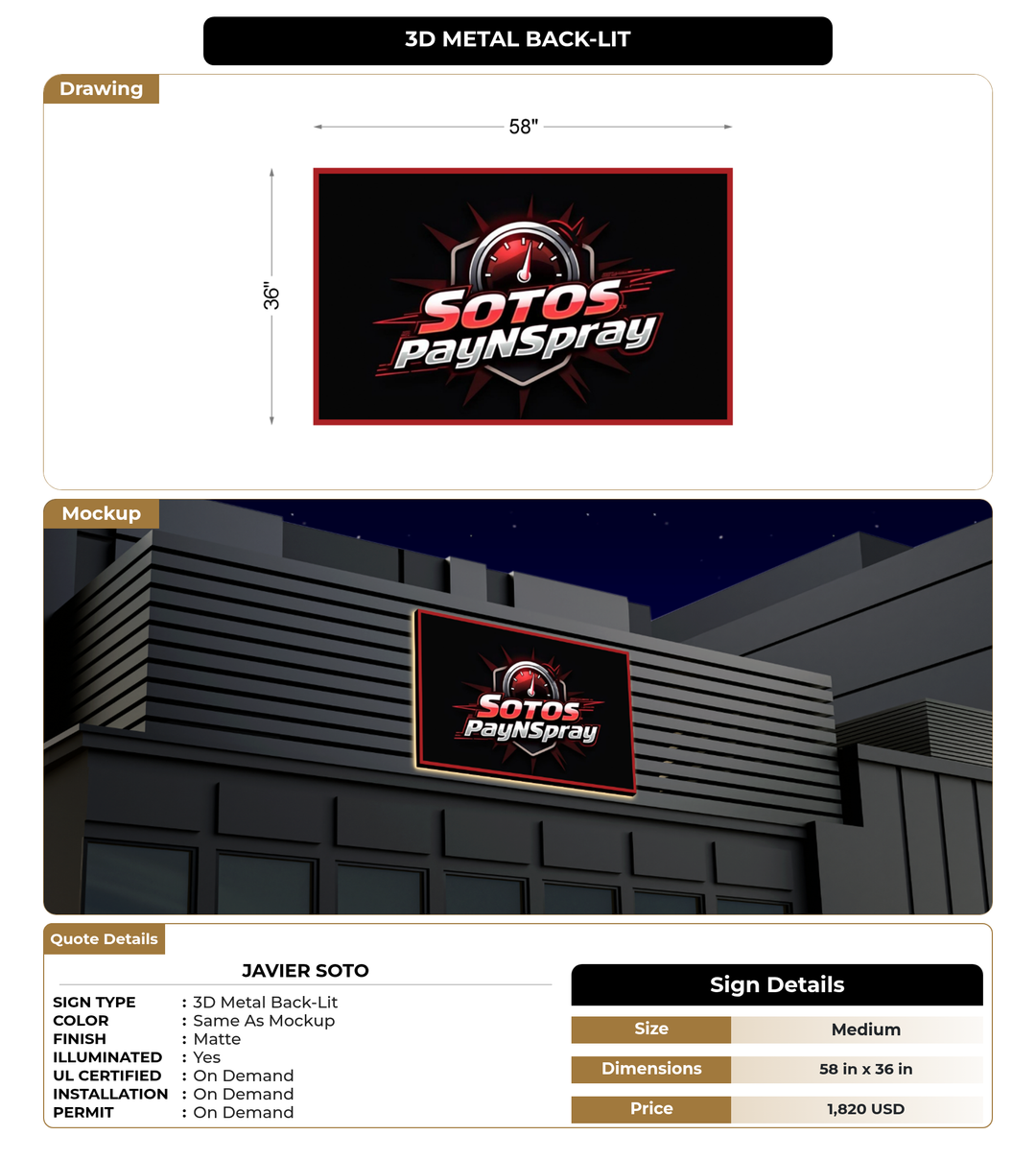 CUSTOM MOCKUP SIGN FOR Javier Soto