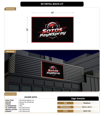 CUSTOM MOCKUP SIGN FOR Javier Soto