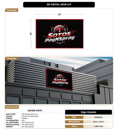 CUSTOM MOCKUP SIGN FOR Javier Soto