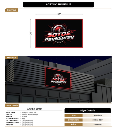 CUSTOM MOCKUP SIGN FOR Javier Soto
