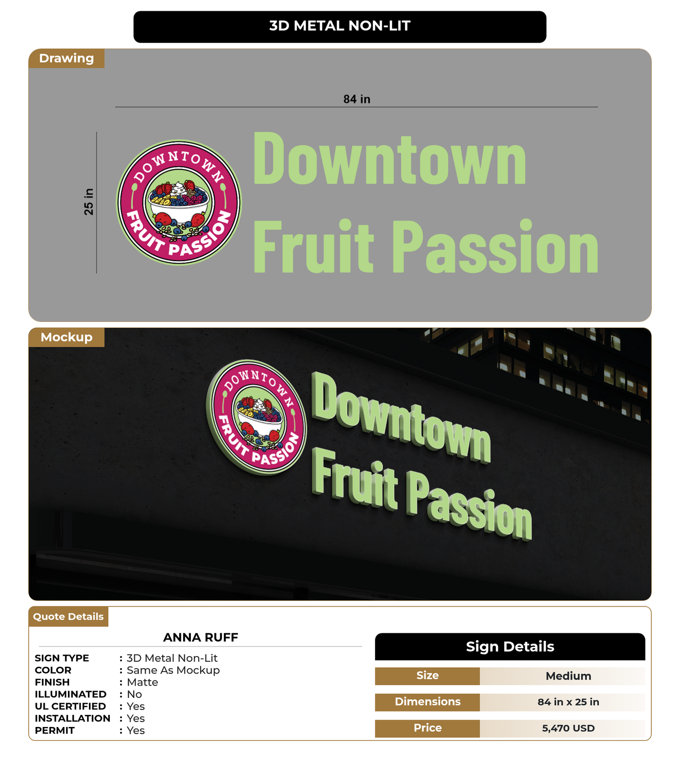 CUSTOM MOCKUP SIGN FOR Anna Ruff