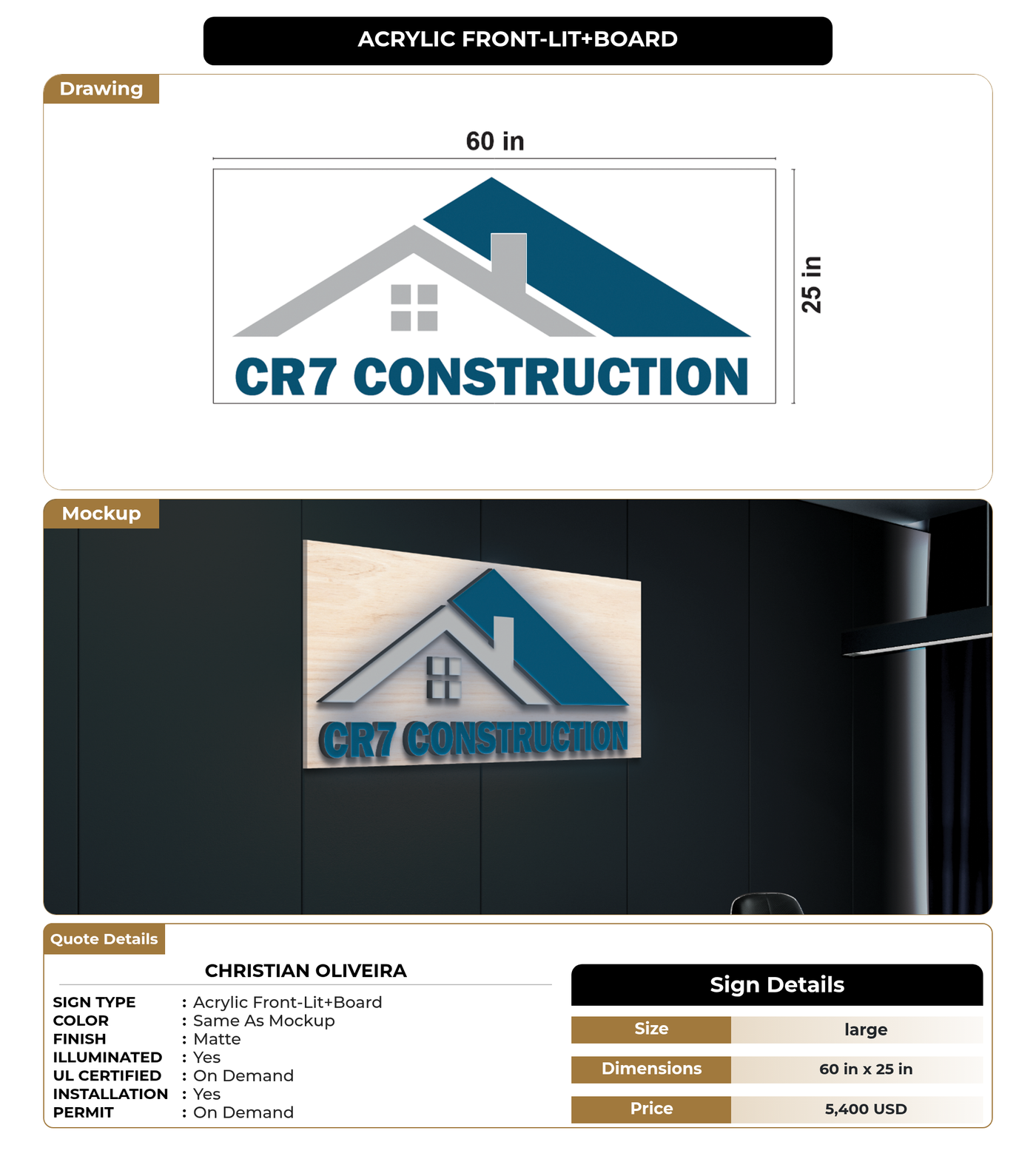 CUSTOM MOCKUP SIGN FOR Christian Oliveira