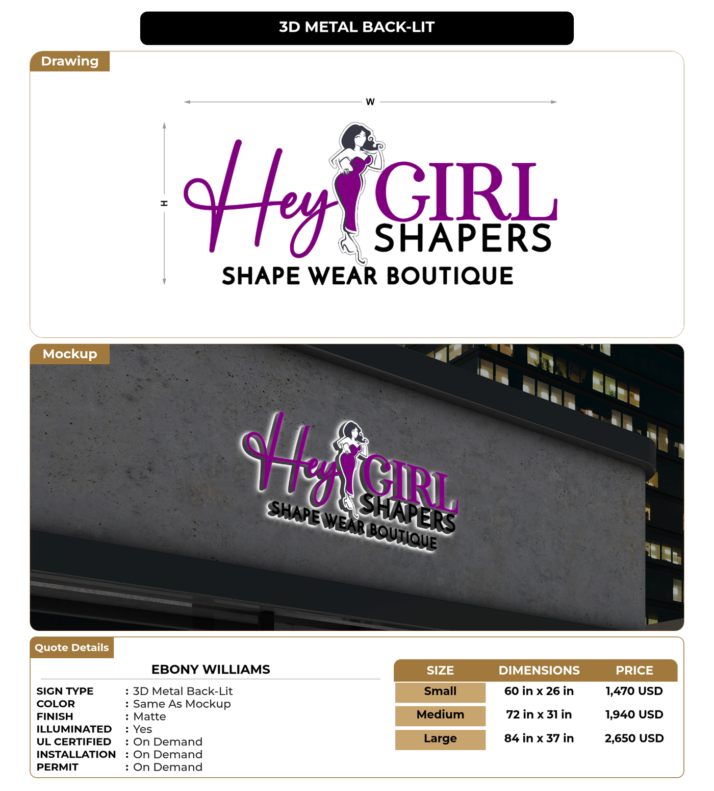CUSTOM MOCKUP SIGN FOR ebony williams