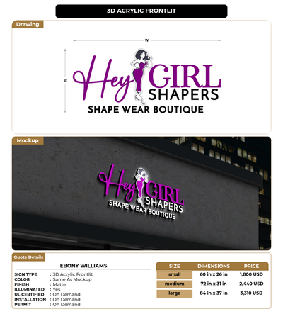 CUSTOM MOCKUP SIGN FOR ebony williams