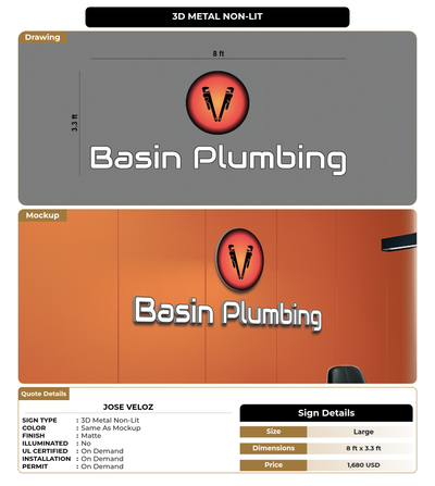 CUSTOM MOCKUP SIGN FOR Jose Veloz