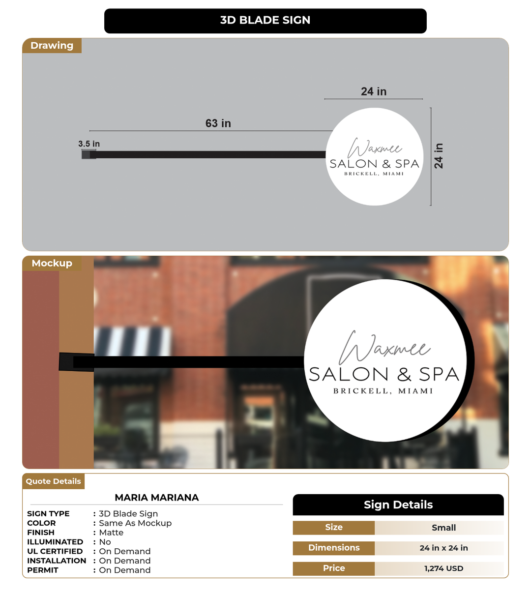 CUSTOM MOCKUP SIGN FOR Maria Mariana