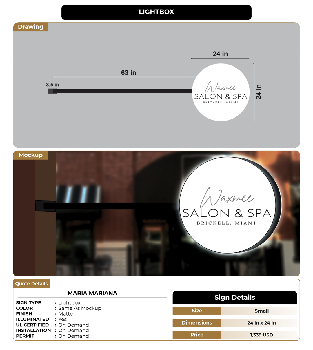 CUSTOM MOCKUP SIGN FOR Maria Mariana