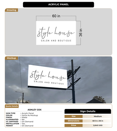 CUSTOM MOCKUP SIGN FOR Ashley cox