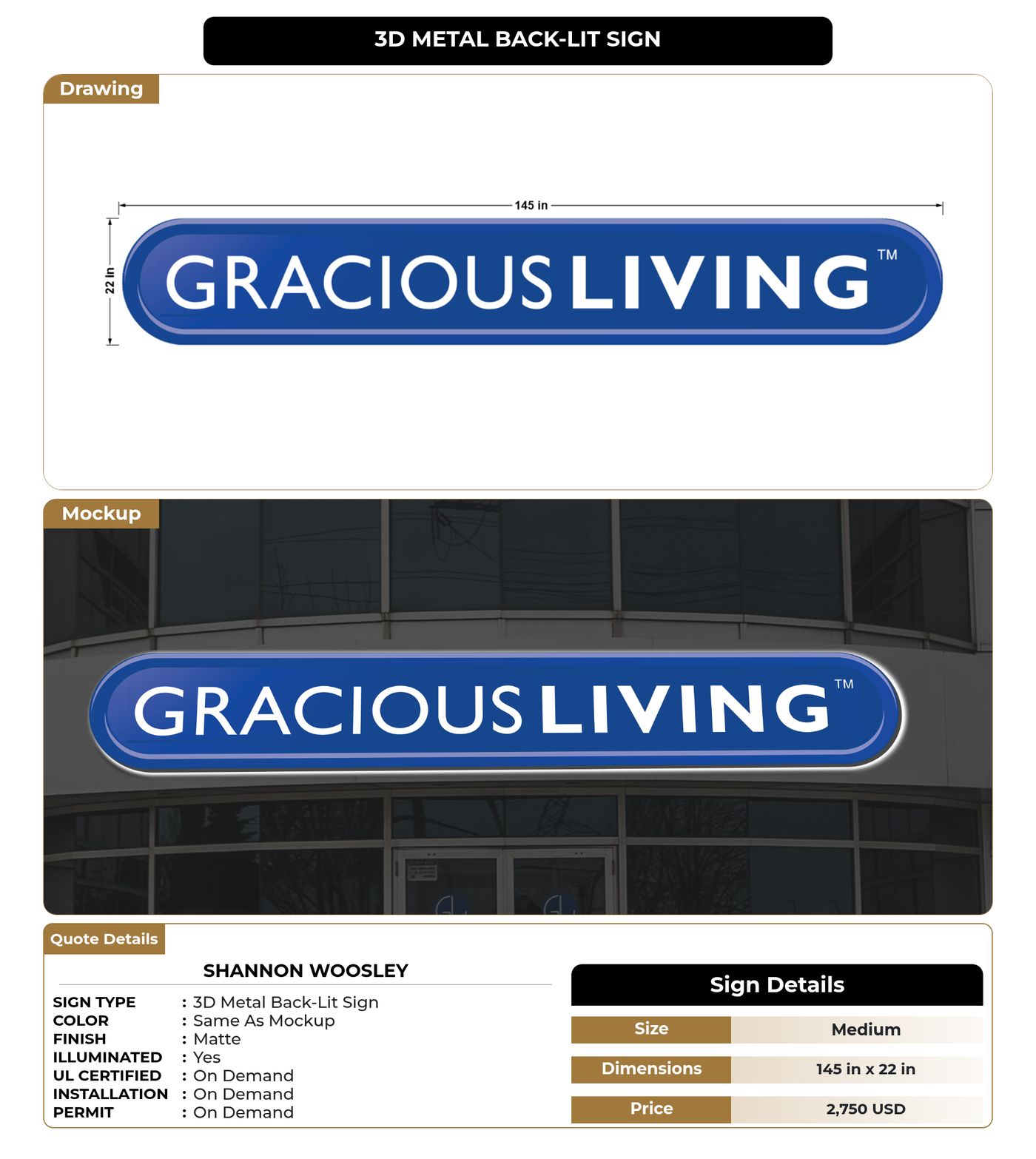 CUSTOM MOCKUP SIGN FOR SHANNON WOOSLEY