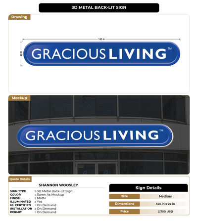 CUSTOM MOCKUP SIGN FOR SHANNON WOOSLEY