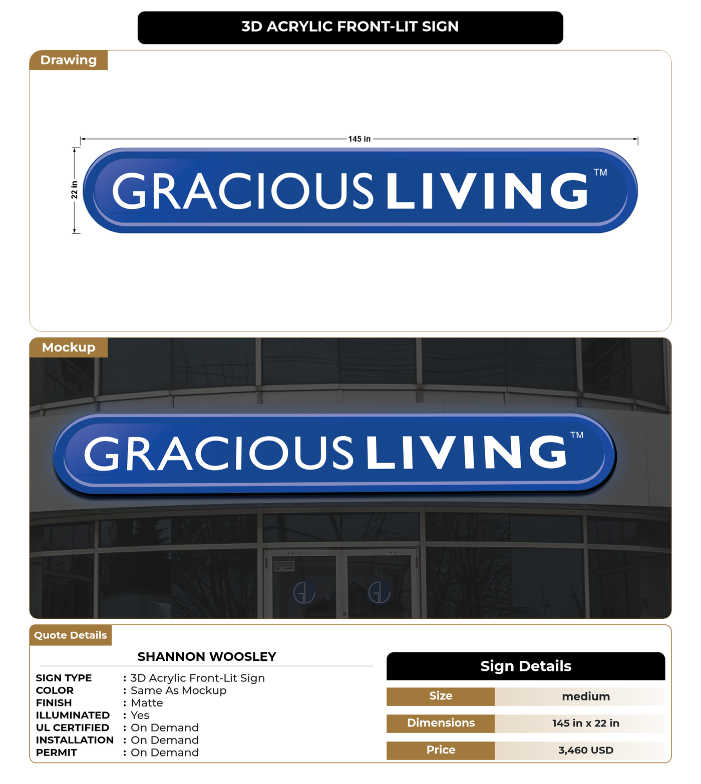 CUSTOM MOCKUP SIGN FOR SHANNON WOOSLEY