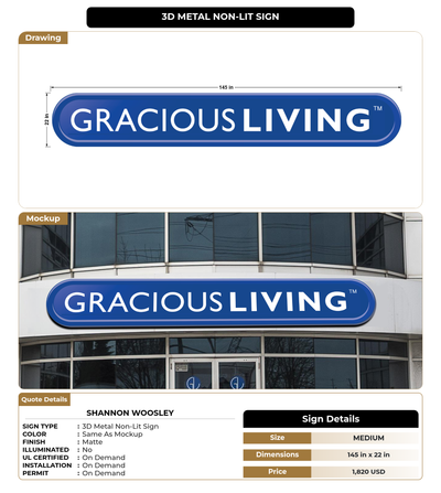 CUSTOM MOCKUP SIGN FOR SHANNON WOOSLEY