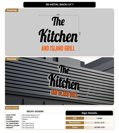 CUSTOM MOCKUP SIGN FOR Becky Sauers