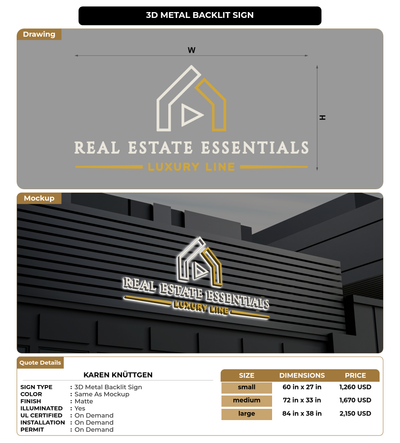 CUSTOM MOCKUP SIGN FOR Karen Knüttgen