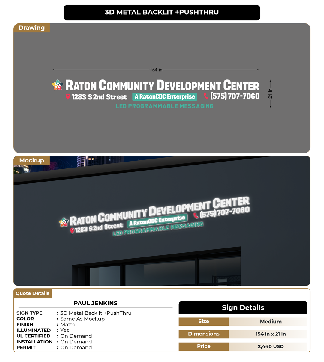 CUSTOM MOCKUP SIGN FOR Paul Jenkins
