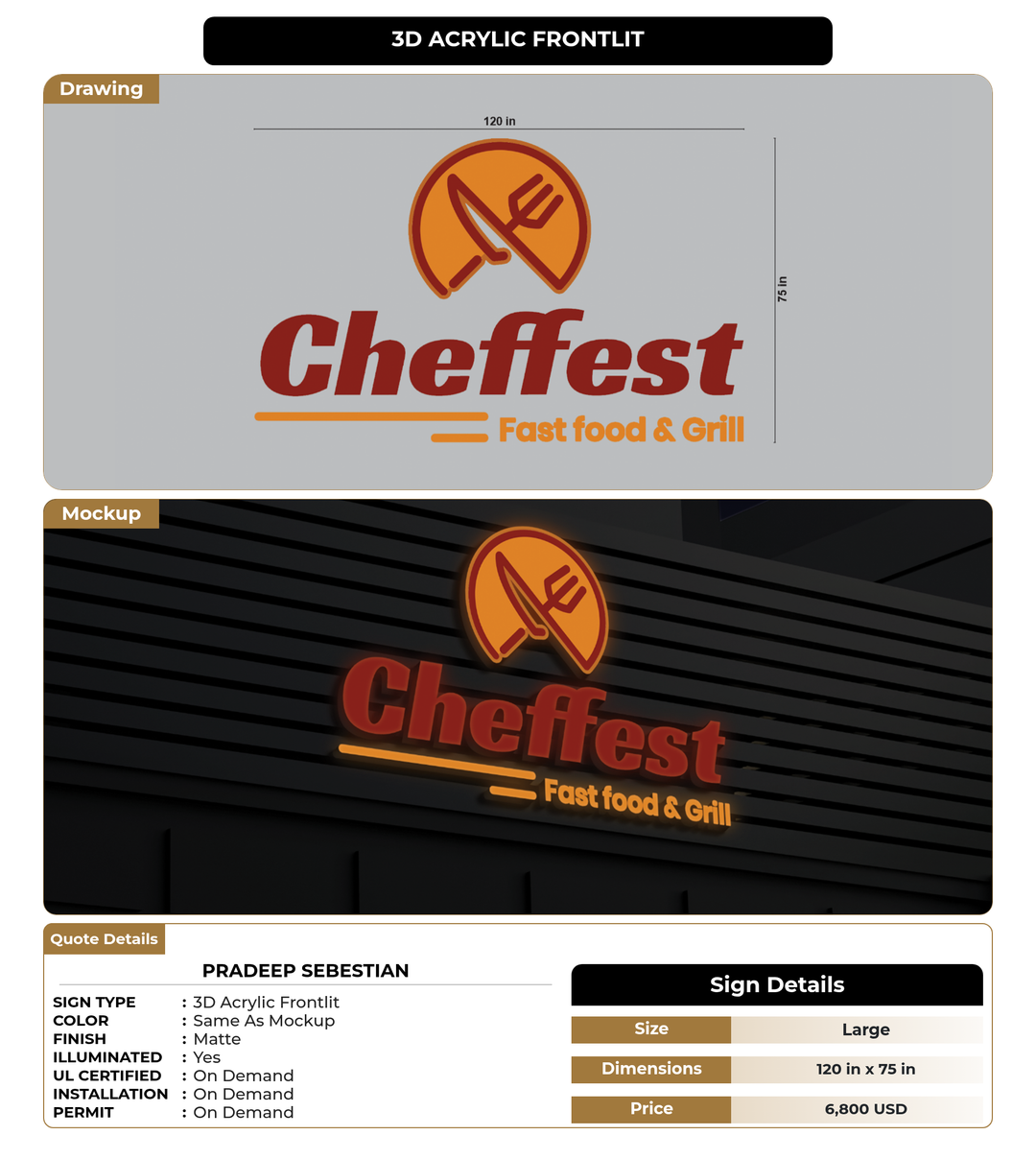 CUSTOM MOCKUP SIGN FOR Pradeep Sebestian