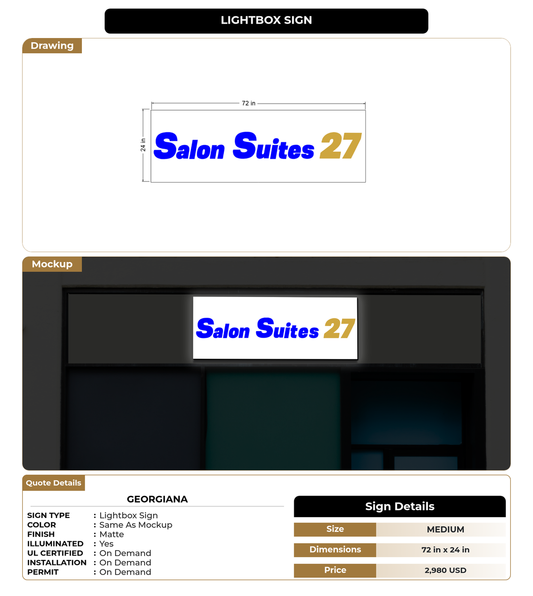 CUSTOM MOCKUP SIGN FOR Georgiana
