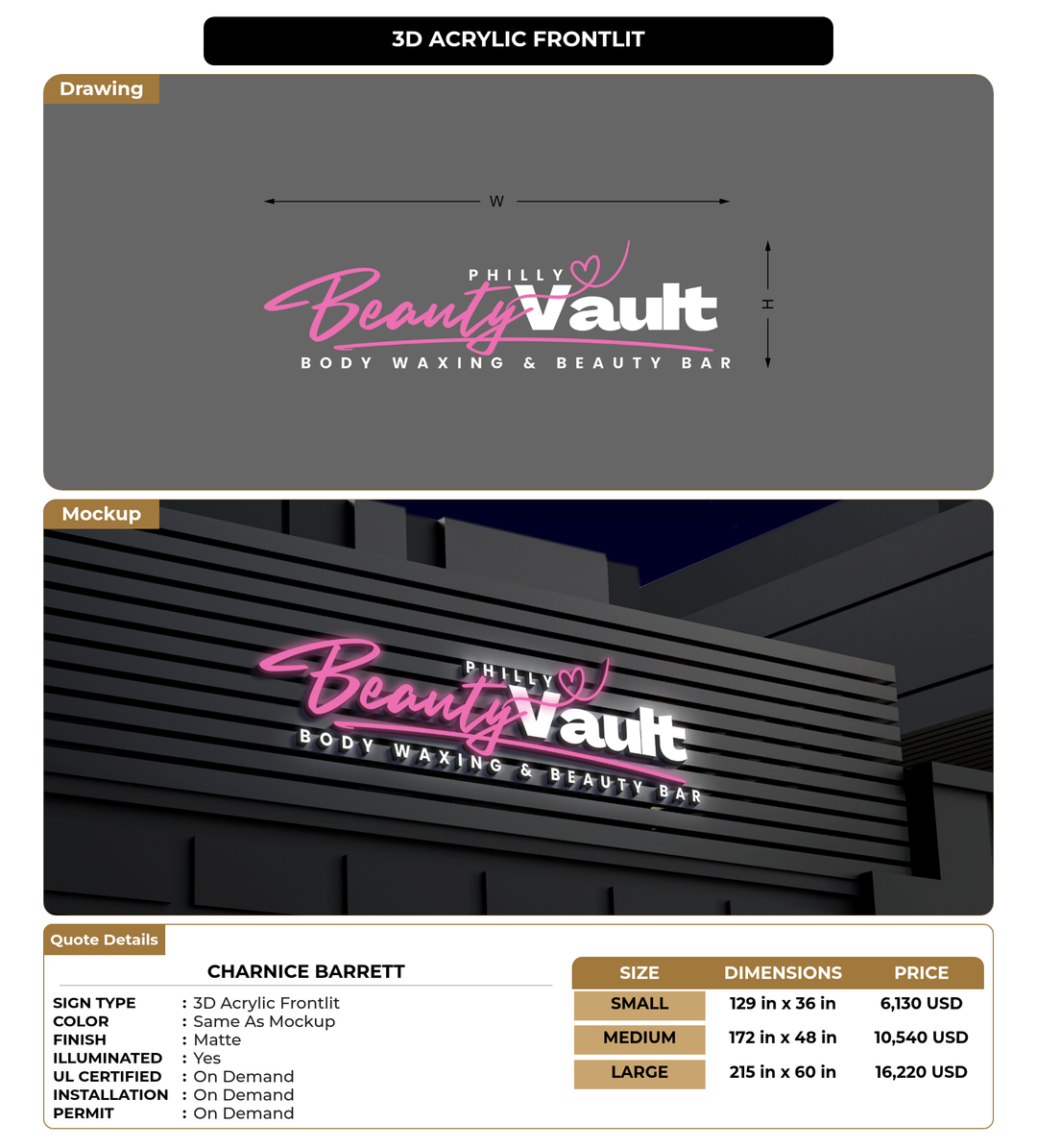 CUSTOM MOCKUP SIGN FOR Charnice Barrett