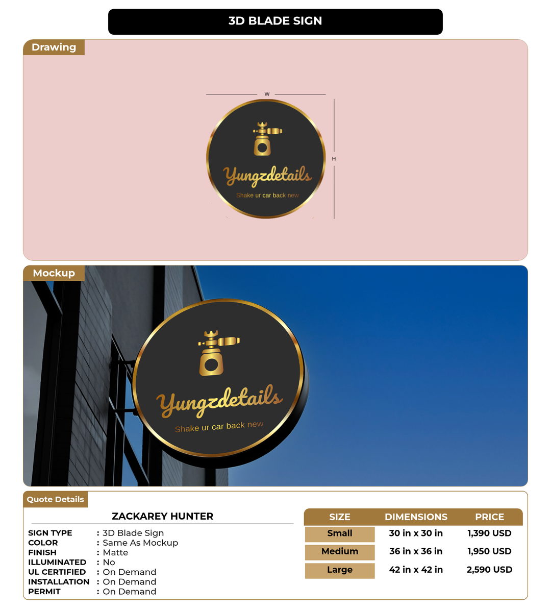 CUSTOM MOCKUP SIGN FOR Zackarey Hunter