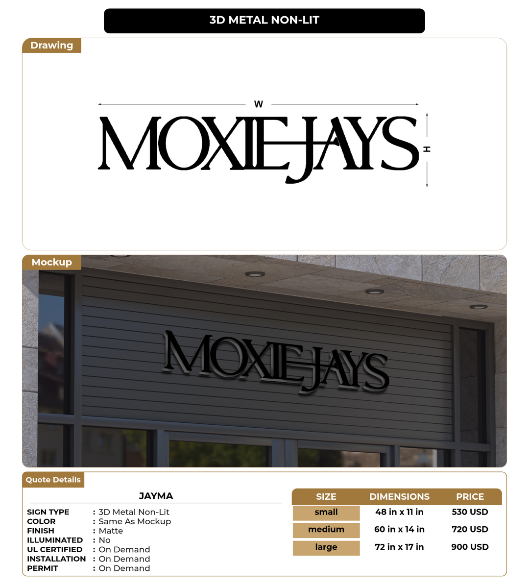 CUSTOM MOCKUP SIGN FOR Jayma