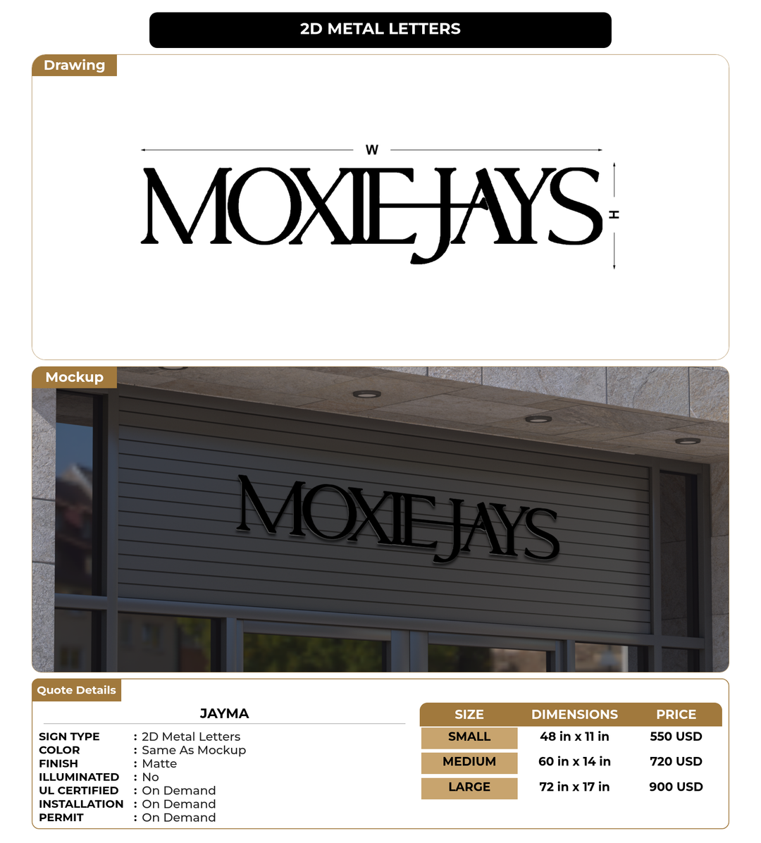 CUSTOM MOCKUP SIGN FOR Jayma