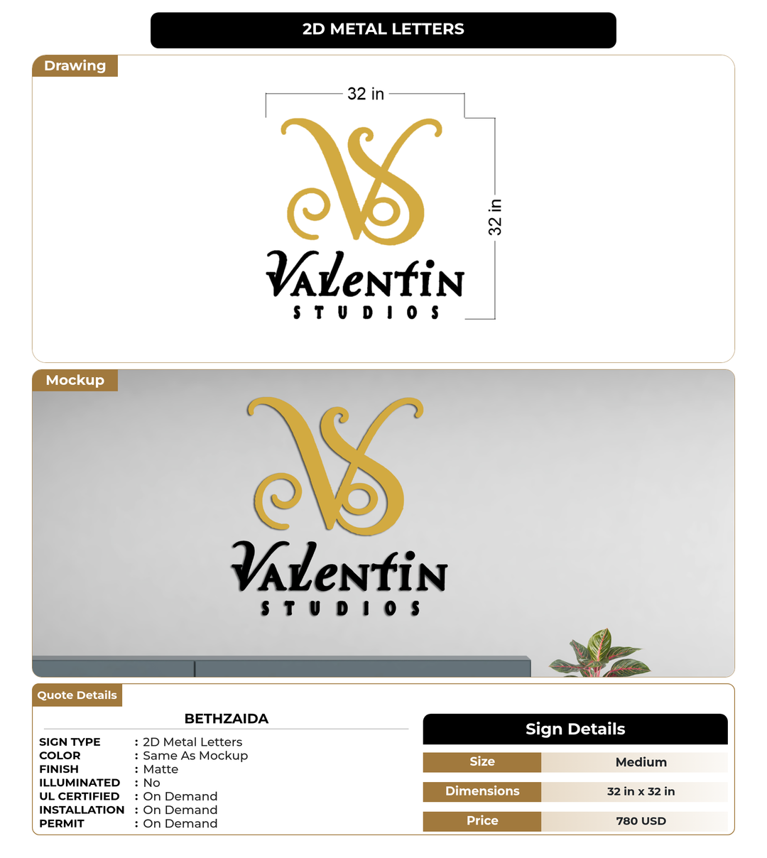 CUSTOM MOCKUP SIGN FOR Bethzaida