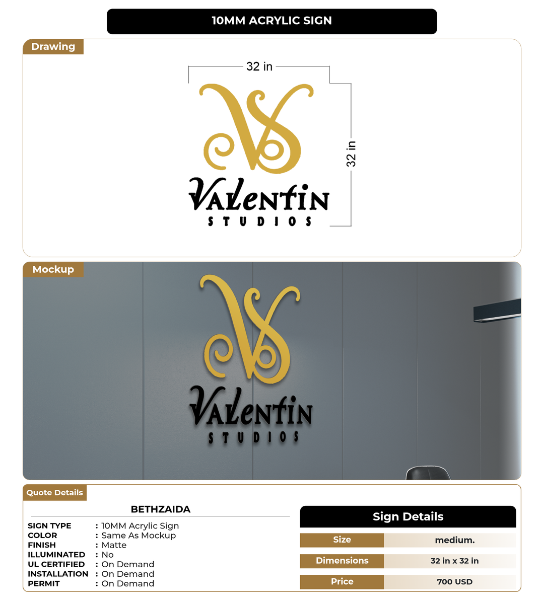 CUSTOM MOCKUP SIGN FOR Bethzaida